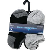 Wholesale - 10pk KIDS SPORT ESSENTIALS DBL LOGO HC NS SOCKS SIZE 6-8, UPC: 193159198961